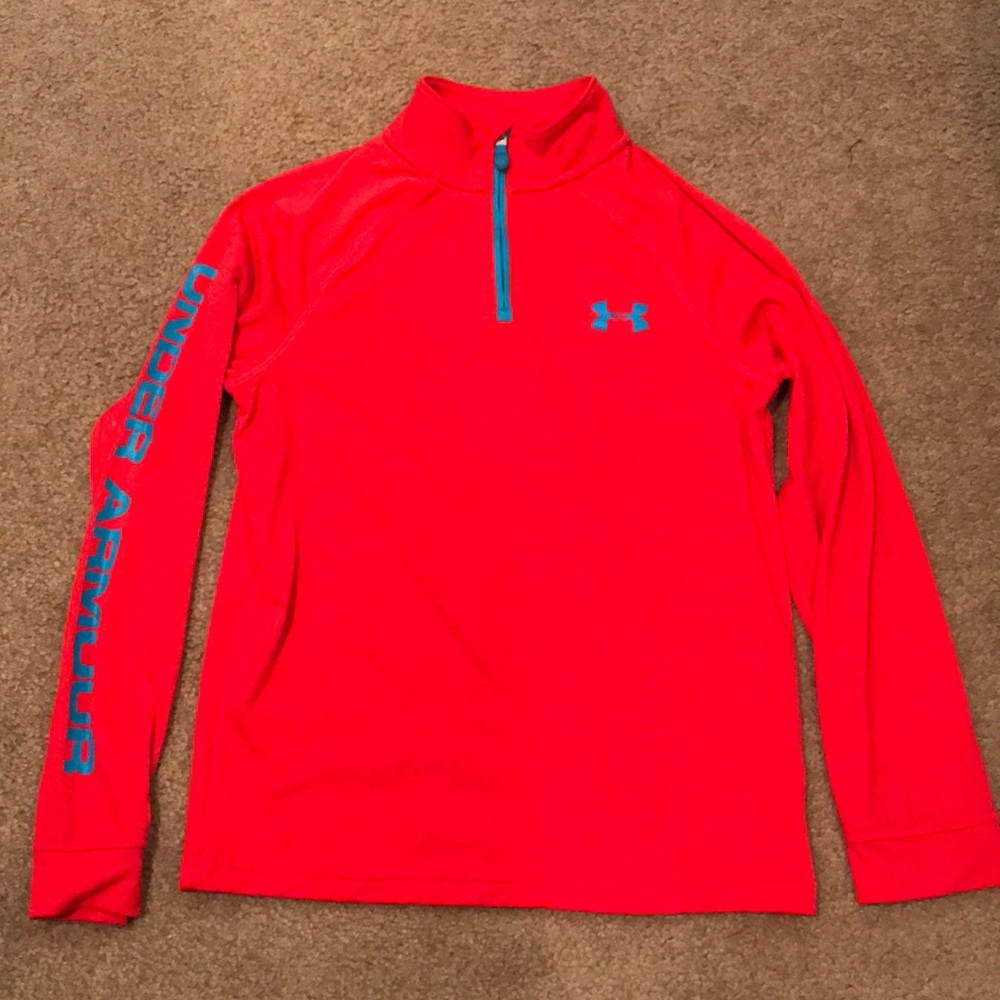 UA boys 1/4 zip pull-over Medium